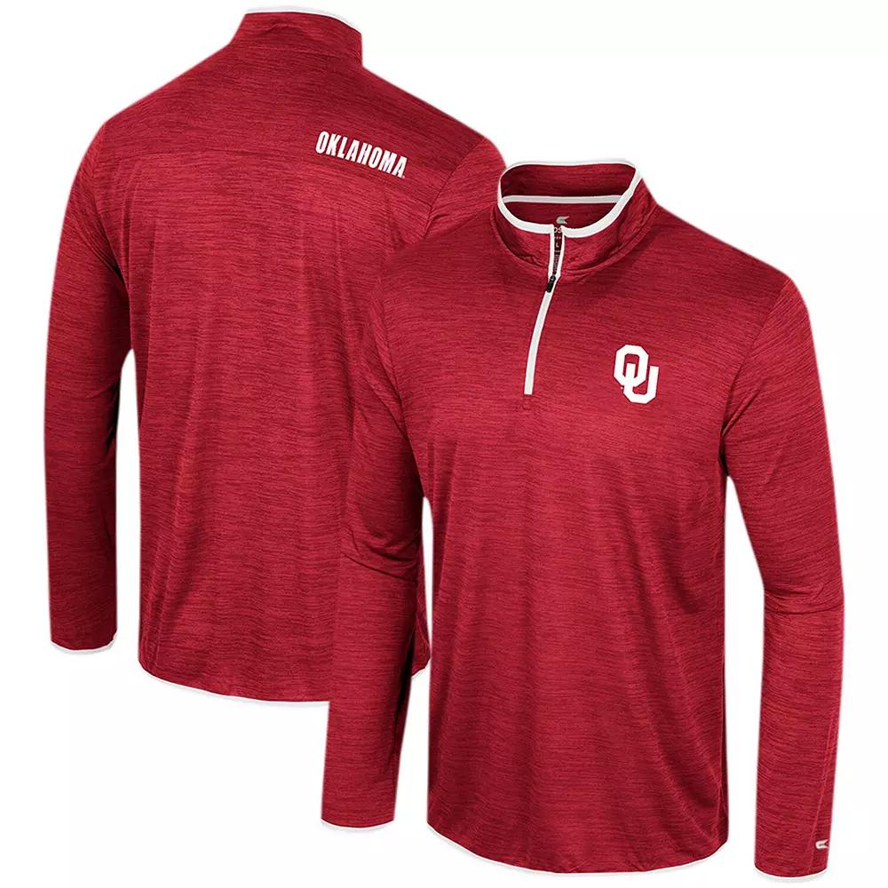 Men's Colosseum Crimson Oklahoma Sooners Wright Quarter-Zip Windshirt,  Product Image