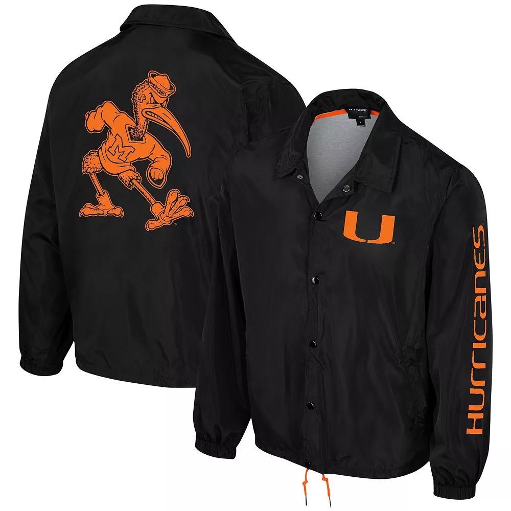 Women's The Wild Collective Black Miami Hurricanes 2023 Coaches Full-Snap Jacket, Size: Medium Product Image