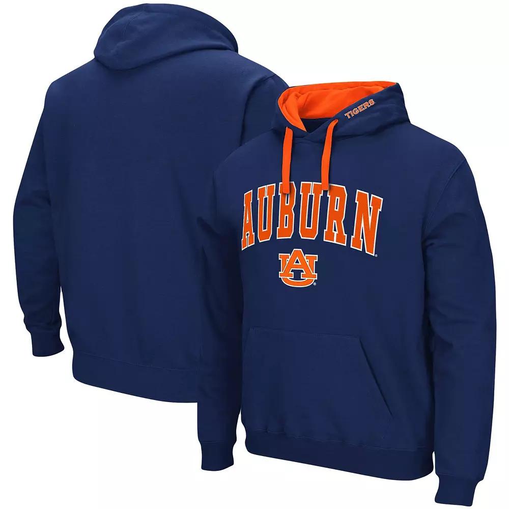 Men's Colosseum Navy Illinois Fighting Illini Big & Tall Arch & Logo 2.0 Pullover Hoodie,  Product Image