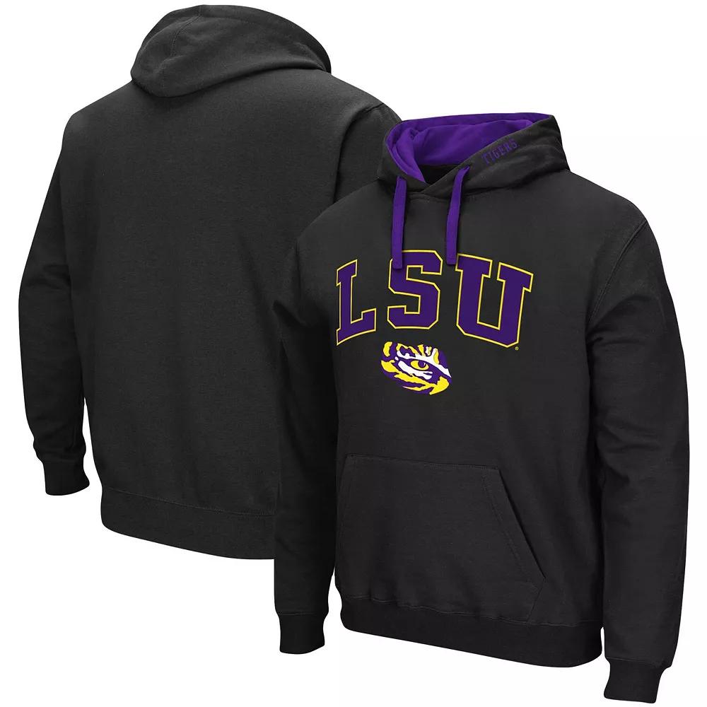 Men's Colosseum Black LSU Tigers Big & Tall Arch & Logo 2.0 Pullover Hoodie,  Product Image