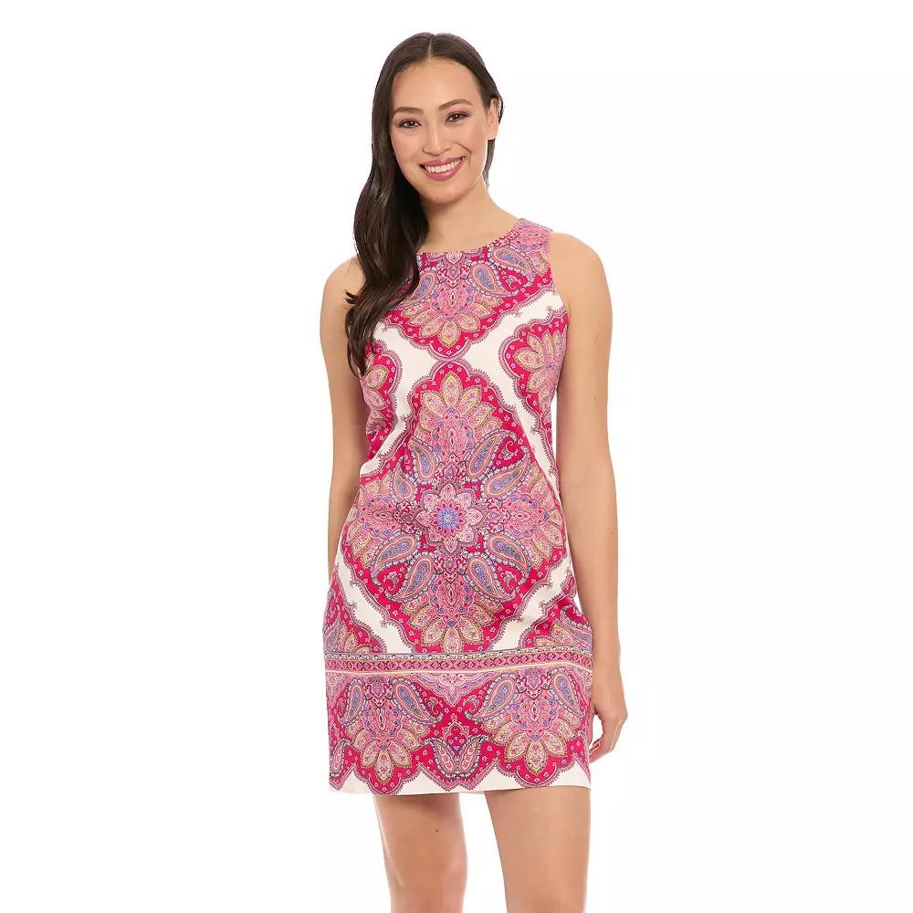 Women's London Times Sleeveless Shift Mini Dress,  Product Image