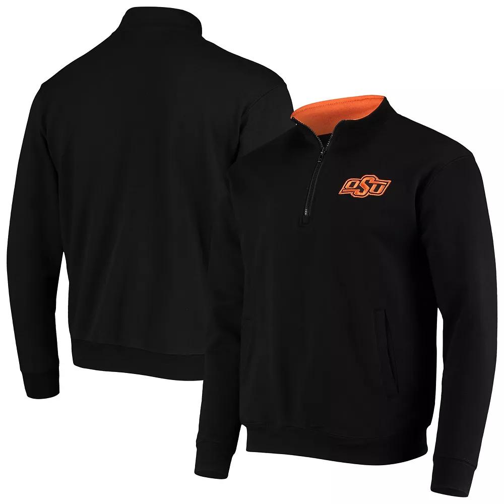 Men's Colosseum Black Oklahoma State Cowboys Tortugas Logo Quarter-Zip Jacket,  Product Image