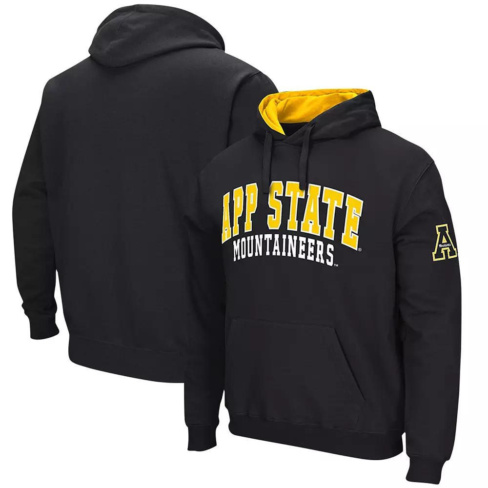 Men's Colosseum Black Appalachian State Mountaineers Double Arch Pullover Hoodie,  Product Image