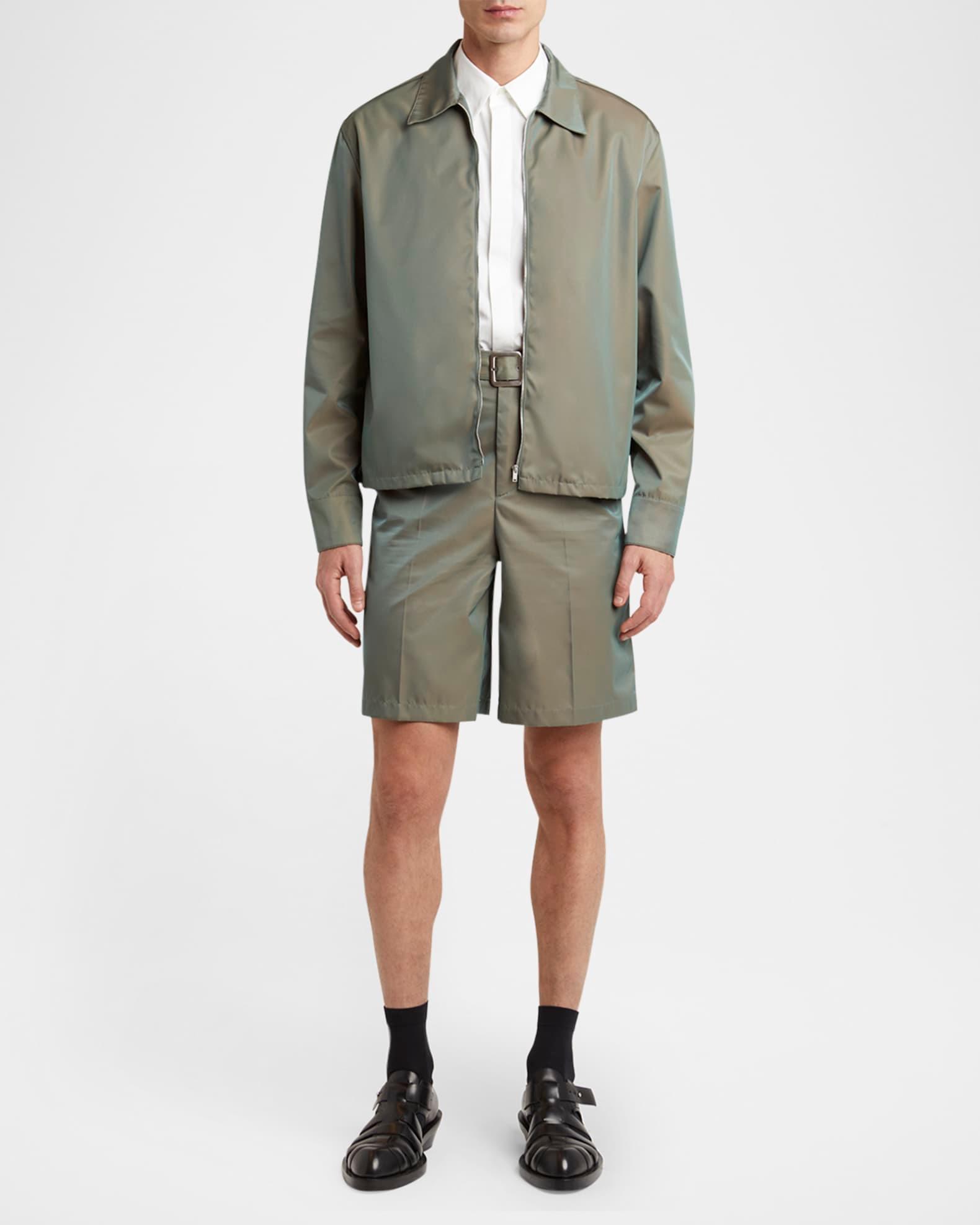 Men's Concealed-Placket Cotton Sport Shirt Product Image