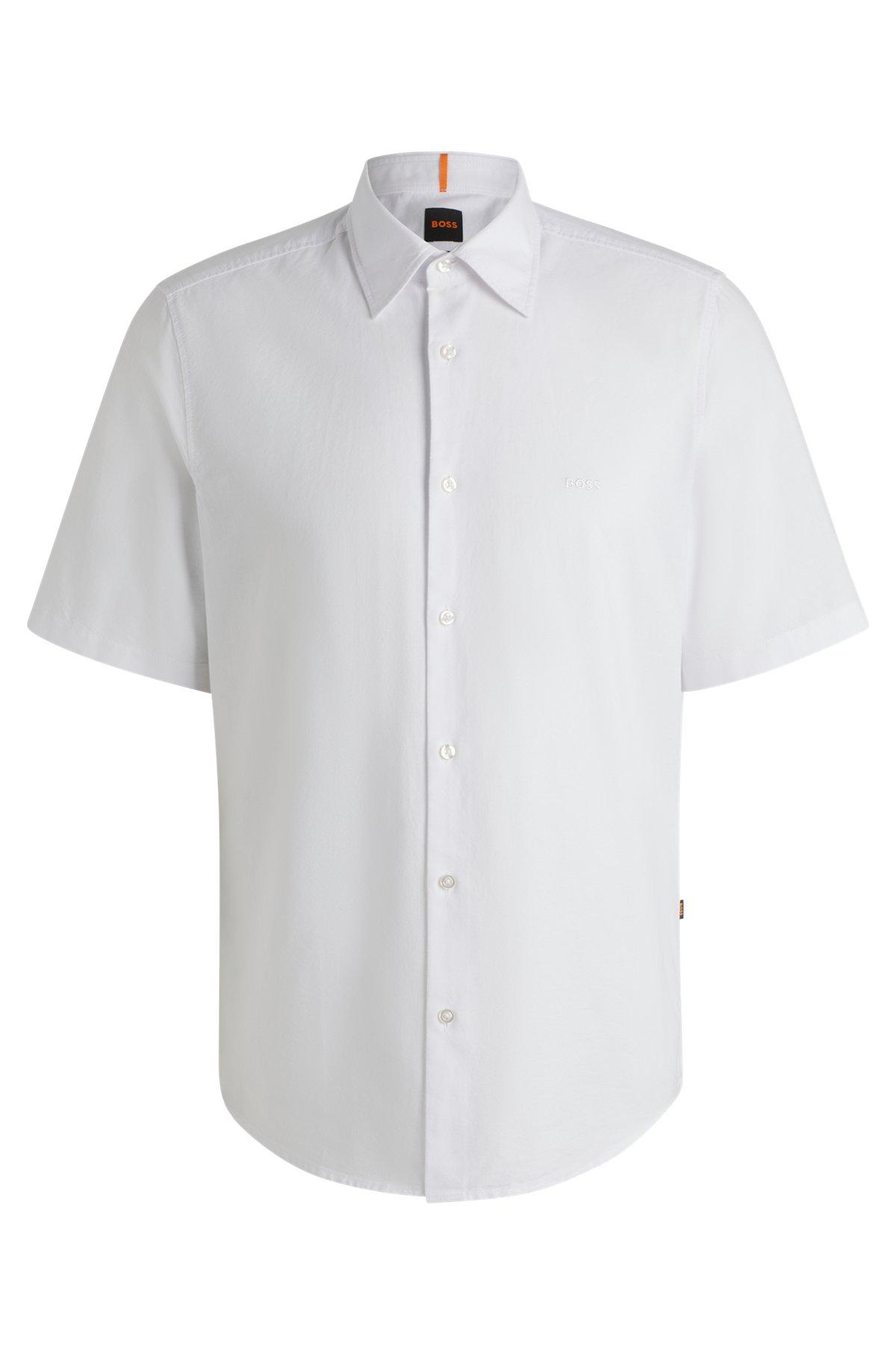 BOSS - Regular-fit shirt in Oxford cotton - White Product Image