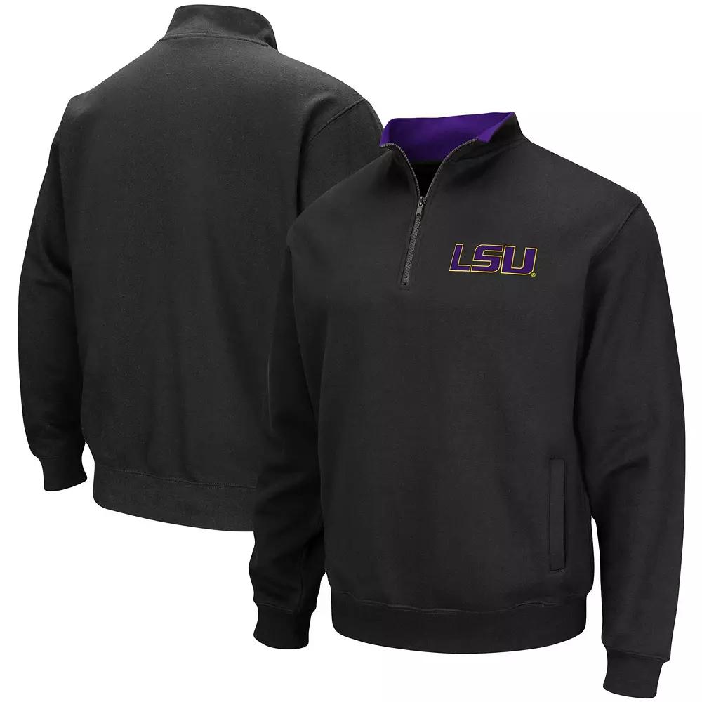 Men's Colosseum Black LSU Tigers Big & Tall Tortugas Quarter-Zip Jacket,  Product Image