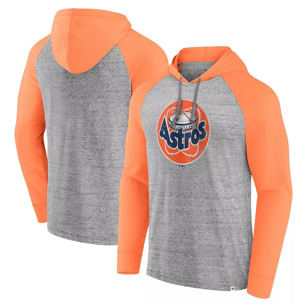 Men's Fanatics  Gray Houston Astros Single Play Speckled Lightweight Pullover Hoodie, Size: Medium, Grey Product Image
