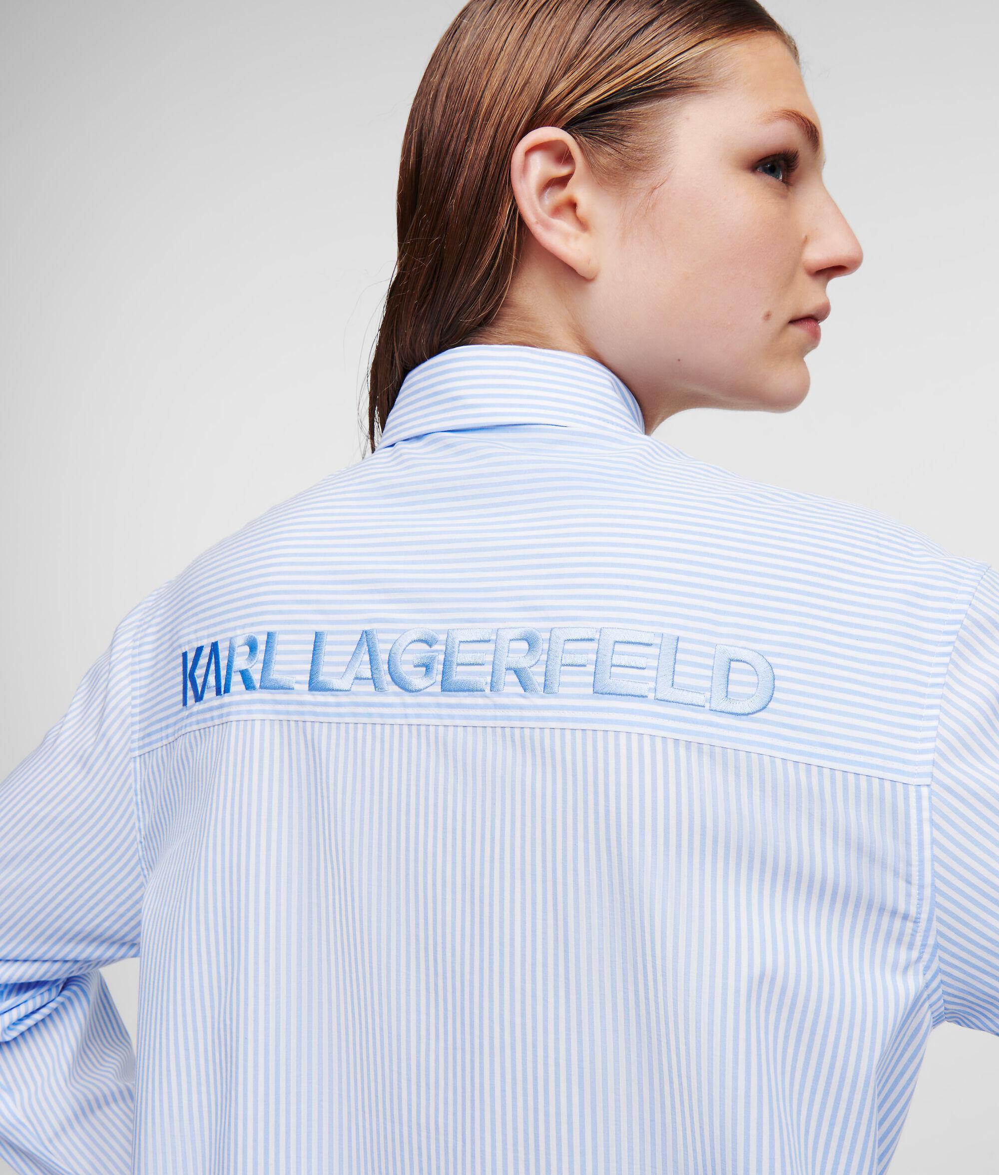 STRIPED TUNIC SHIRT WITH CIRCLE EMBROIDERY Product Image