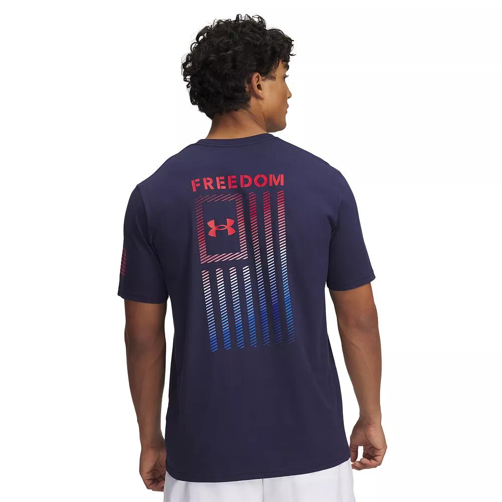 Men's Under Armour Ombre American Freedom Flag Graphic Tee, Size: XL, Blue Product Image