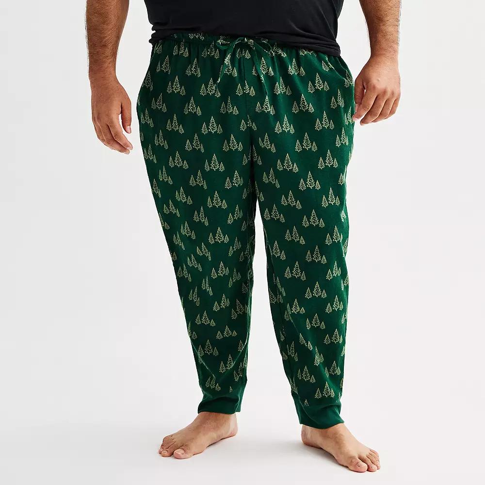 Big & Tall Sonoma Goods For Life® Flannel Banded Bottom Pajama Pants, Men's,  Product Image