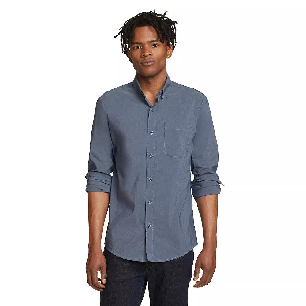 Men's Eddie Bauer UPF 50 Voyager Long Sleeve Button-Down Shirt,  Product Image