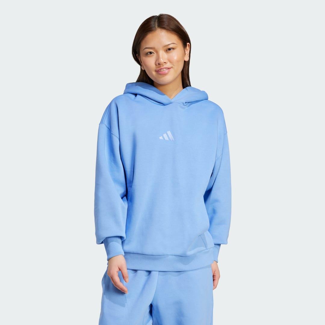 adidas ALL SZN Fleece Loose Hoodie Warm Sandstone XS Womens Product Image