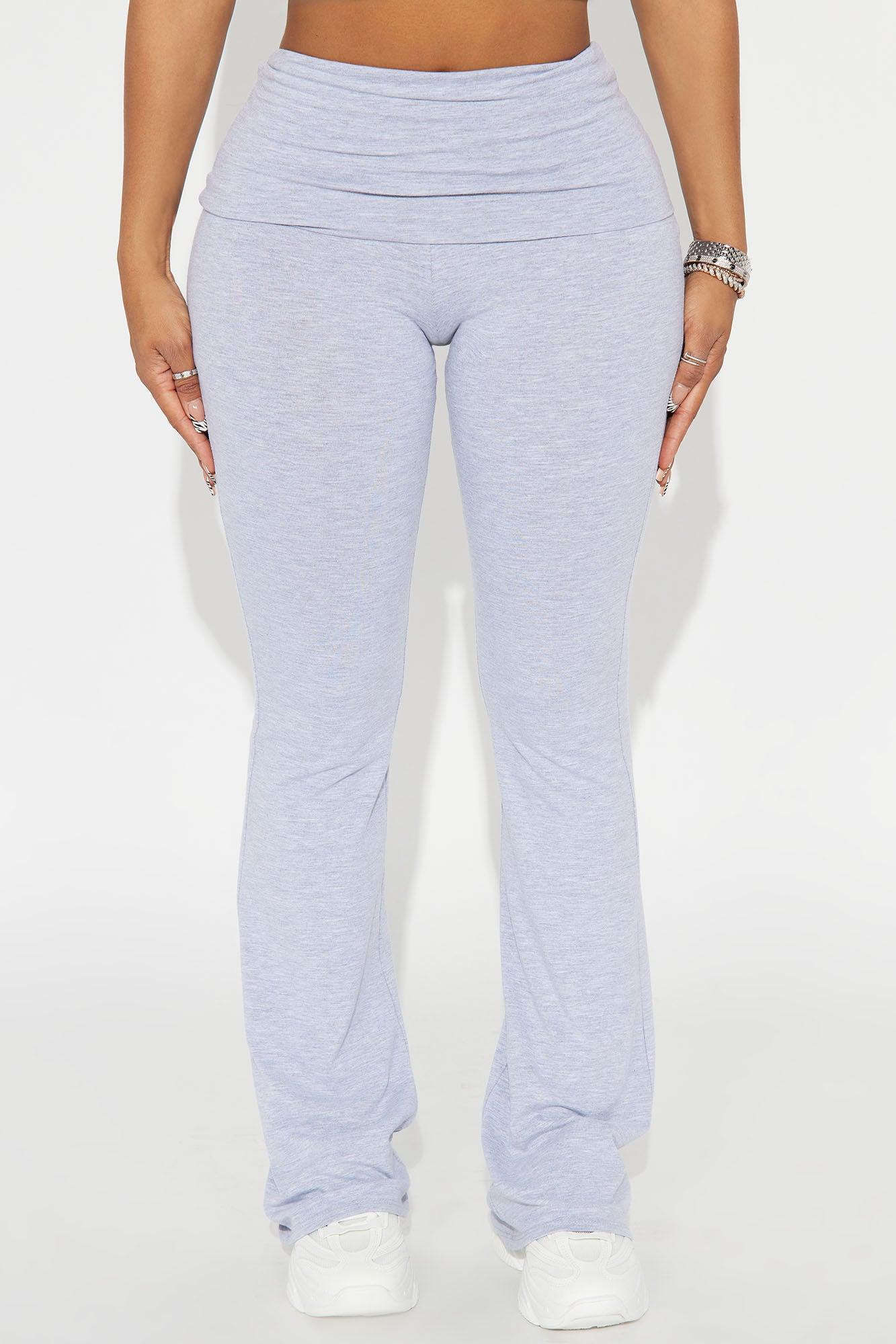 Adriana Foldover Flare Pant - Heather Grey Female Product Image