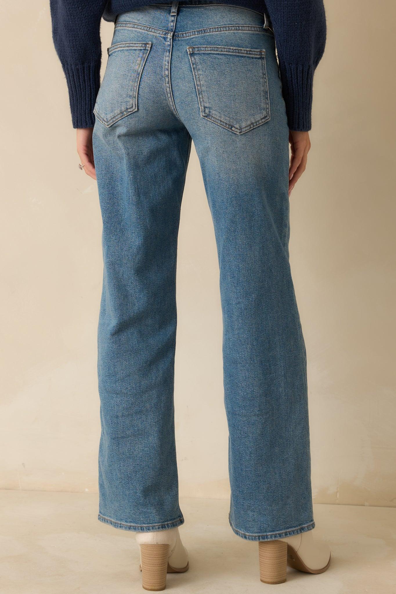 Day Dreaming Medium Wash Wide Leg Jeans Product Image