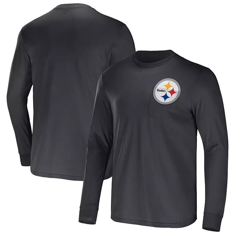 Men's NFL x Darius Rucker Collection by Fanatics Red Atlanta Falcons Team Long Sleeve Pocket T-Shirt,  Product Image