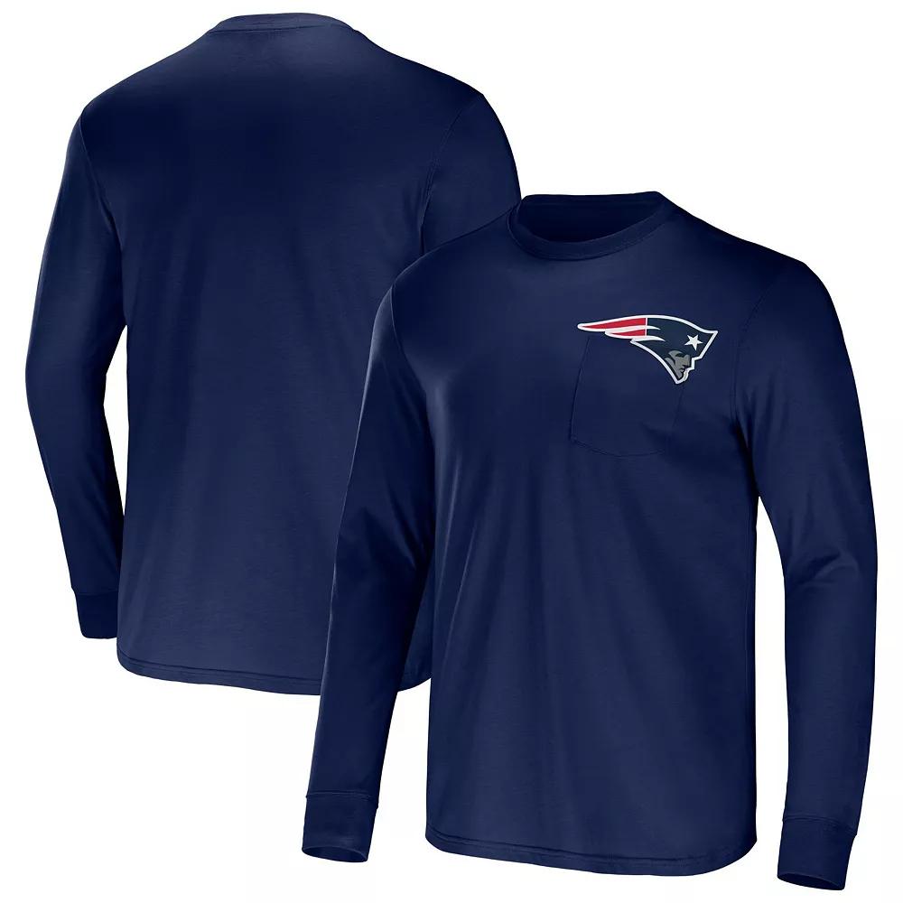 Men's NFL x Darius Rucker Collection by Fanatics Red Atlanta Falcons Team Long Sleeve Pocket T-Shirt,  Product Image