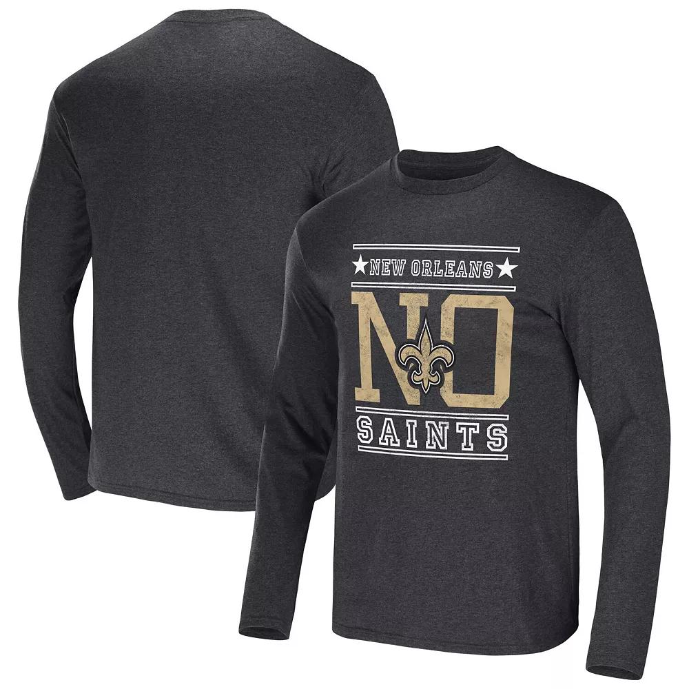 Men's NFL x Darius Rucker Collection by Fanatics Heathered Charcoal Los Angeles Rams Long Sleeve T-Shirt, Size: 3XL Product Image