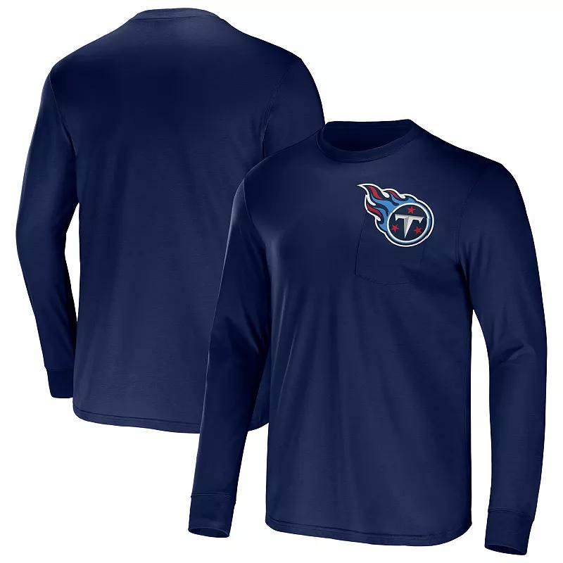 Men's NFL x Darius Rucker Collection by Fanatics Black Carolina Panthers Team Long Sleeve Pocket T-Shirt,  Product Image