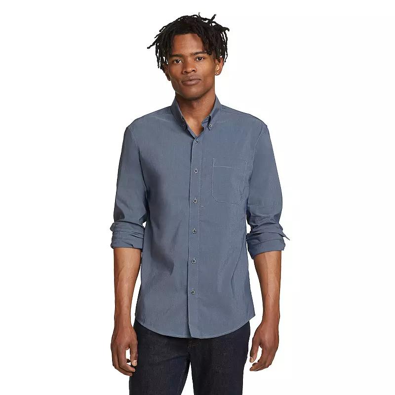 Men's Eddie Bauer UPF 50 Voyager Long Sleeve Button-Down Shirt,  Product Image