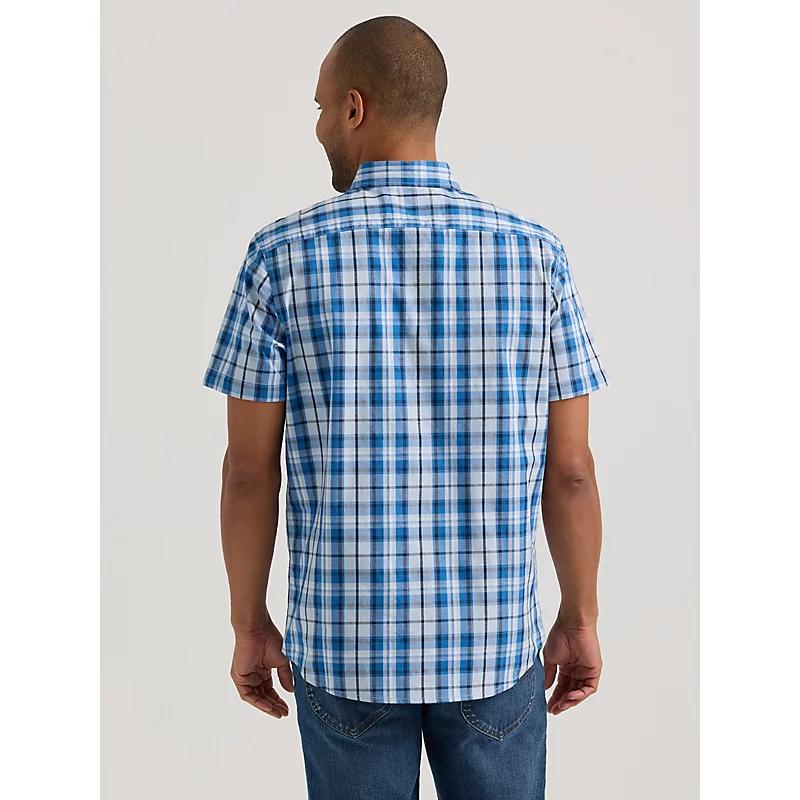 Mens Shorts Sleeve Tartan Plaid Button Down Shirt Product Image