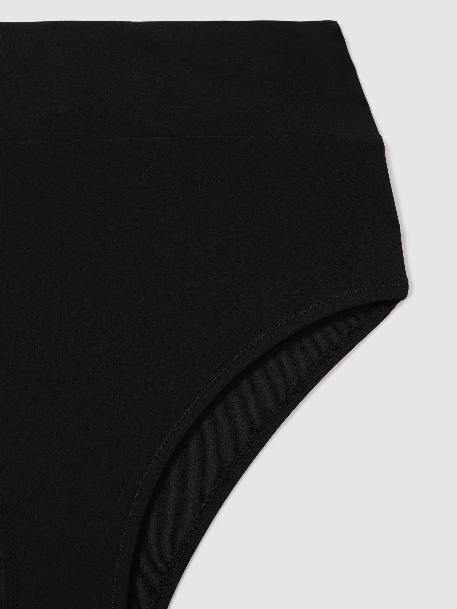 High Rise Bikini Bottoms in Black Product Image