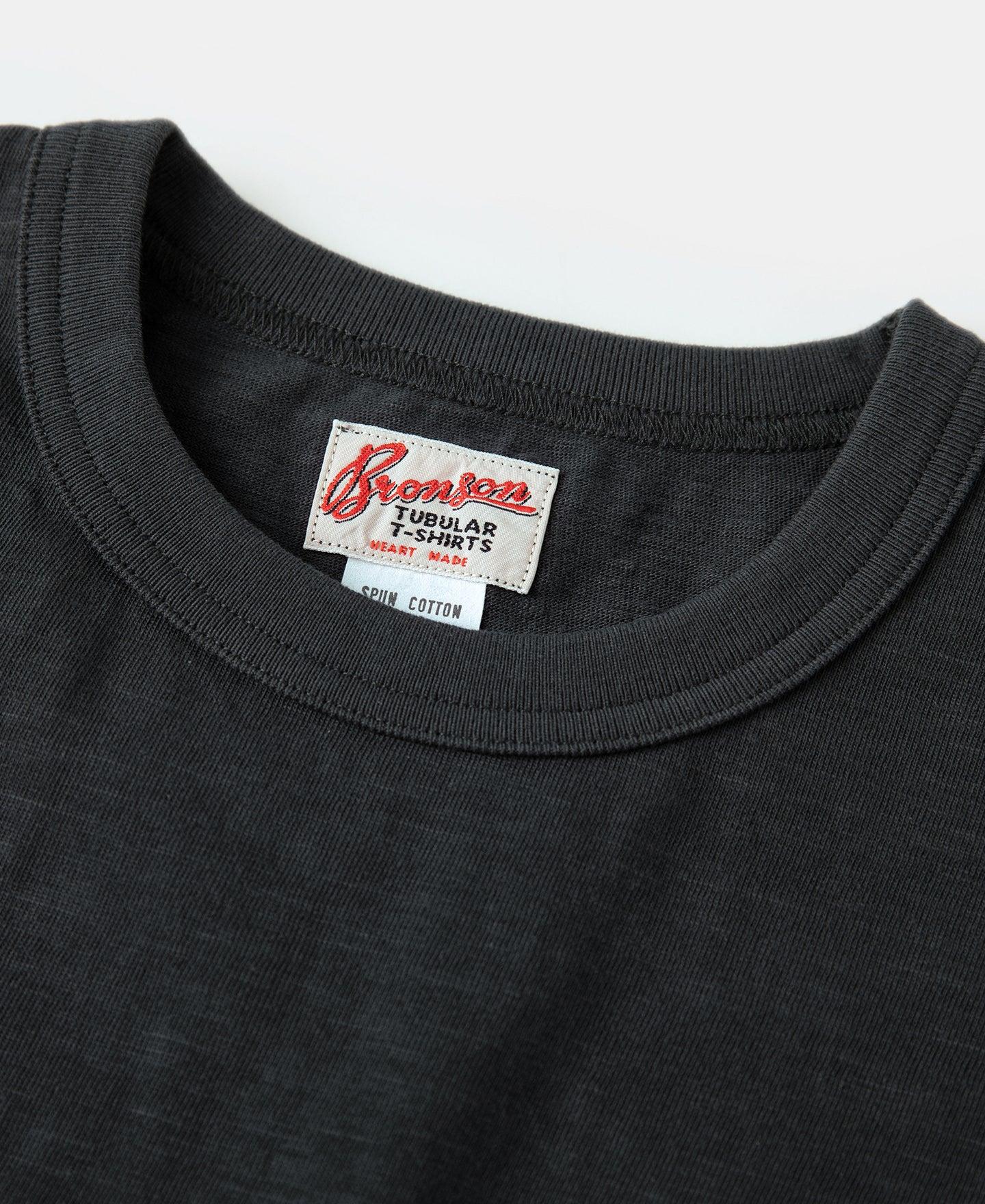 Loopwheel Tubular Slub Cotton Pocket T-Shirt - Vintage Black Product Image
