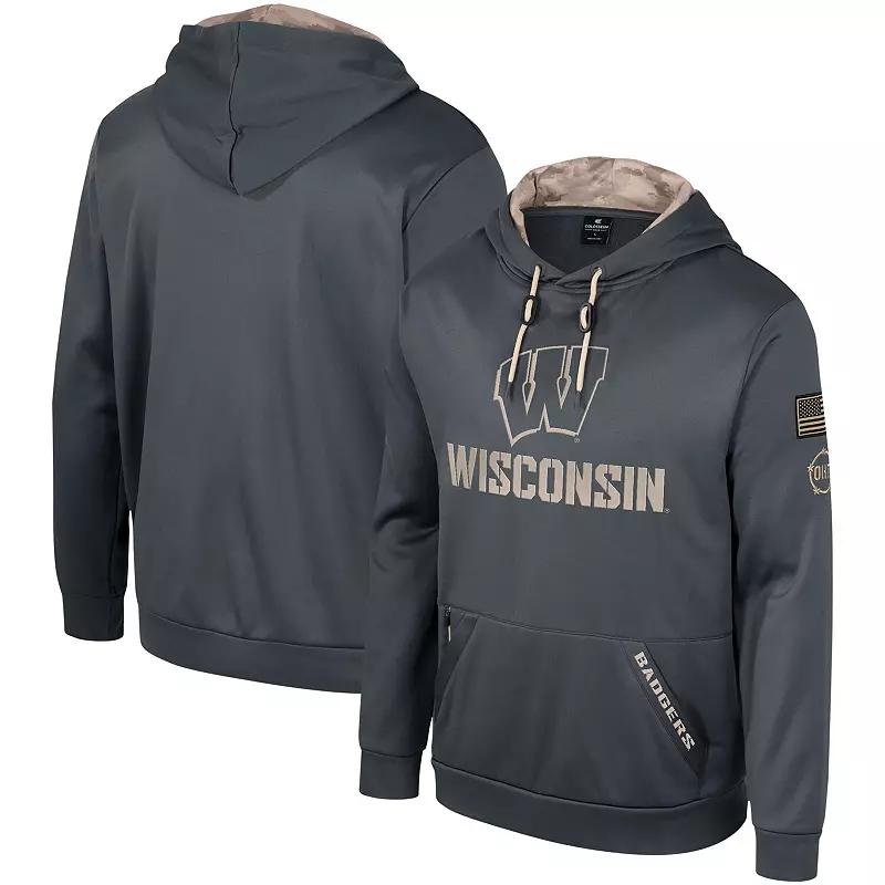 Men's Colosseum Charcoal Alabama Crimson Tide OHT Military Appreciation Pullover Hoodie,  Product Image