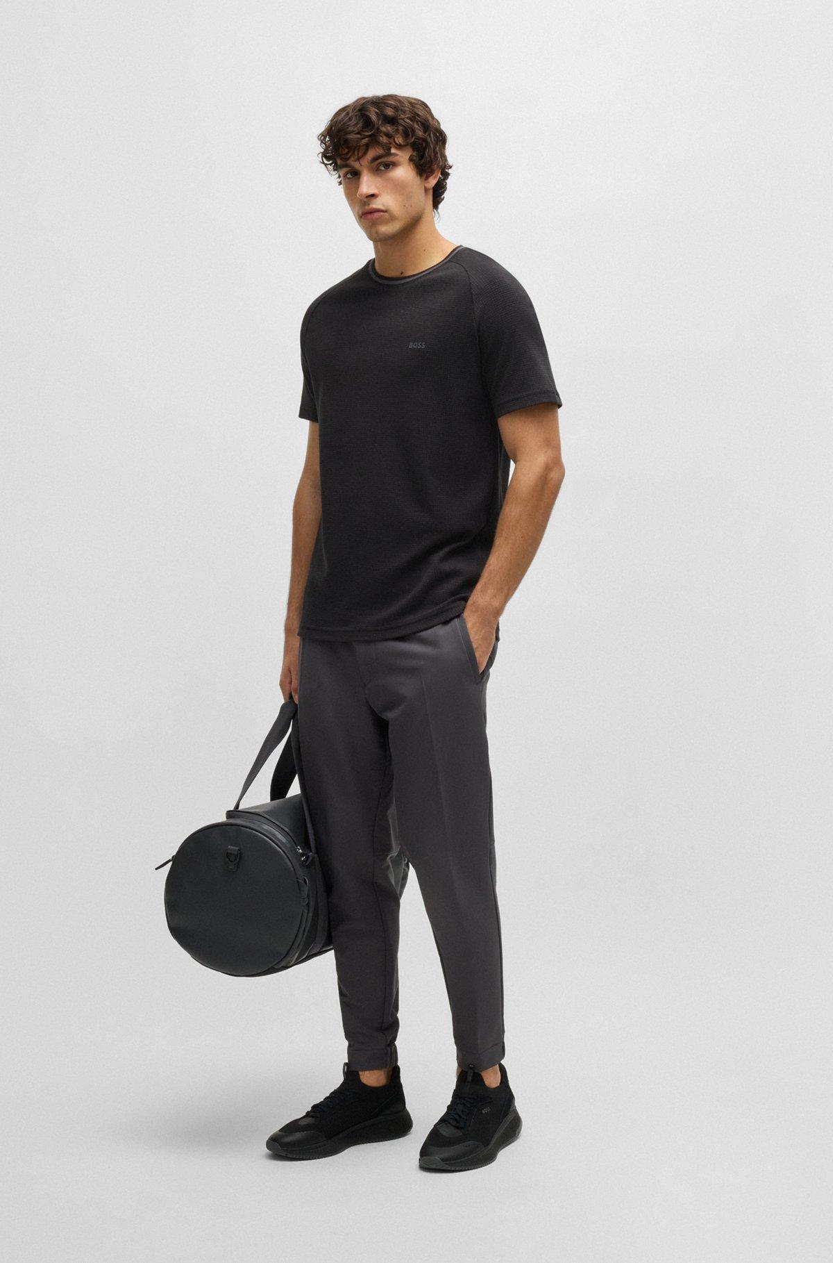 Cotton-jacquard relaxed-fit T-shirt with logo detail Product Image