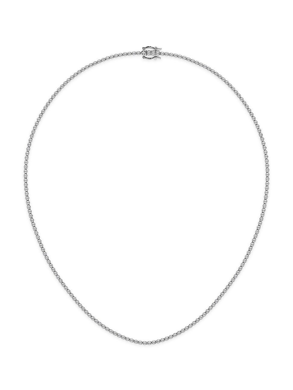 Womens Platinum & Lab-Grown Diamond Tennis Necklace/5.00-20.00 TCW Product Image
