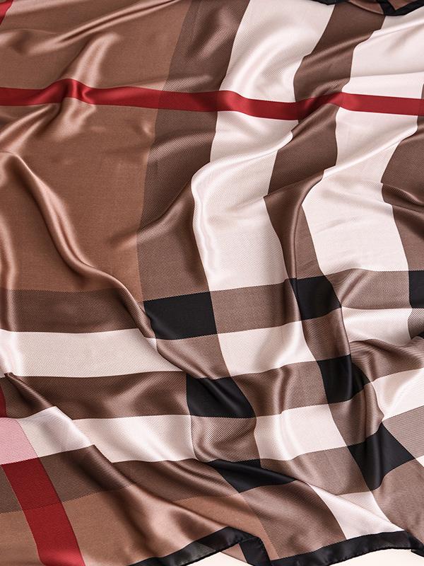 Chic Plaid Silk Imitation Shawl&Scarf Product Image