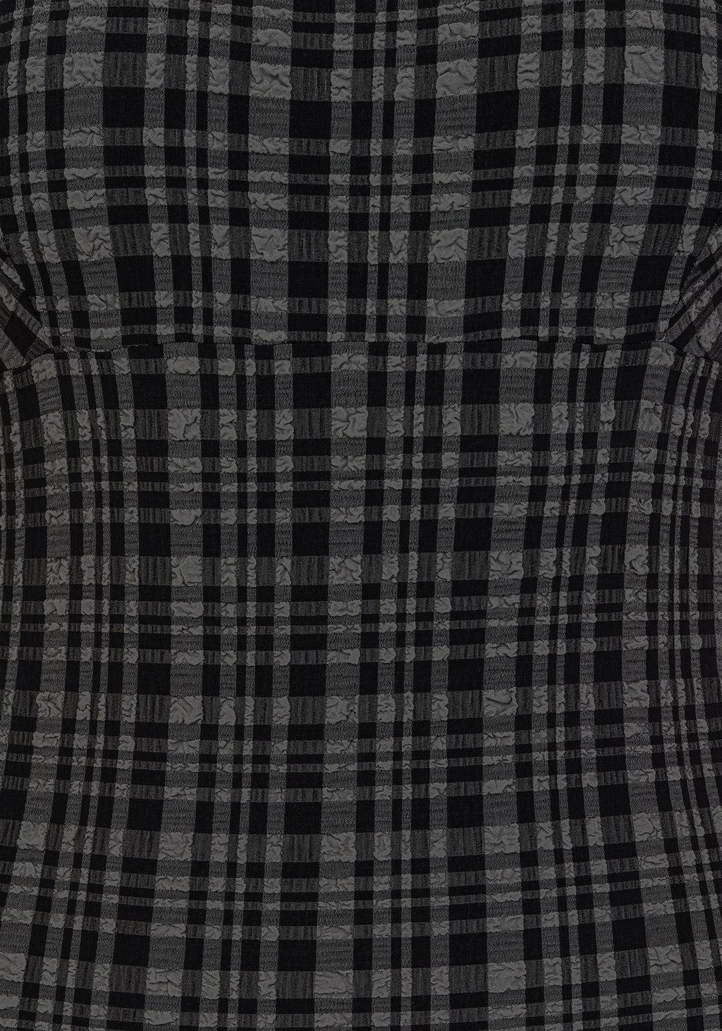 Slate Textured Check Square Neck Swimsuit Product Image