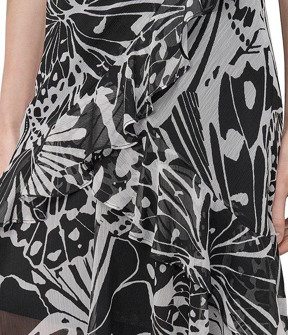 DKNY by Donna Karan Sleeveless Ruffle Hem Shift Dress Product Image
