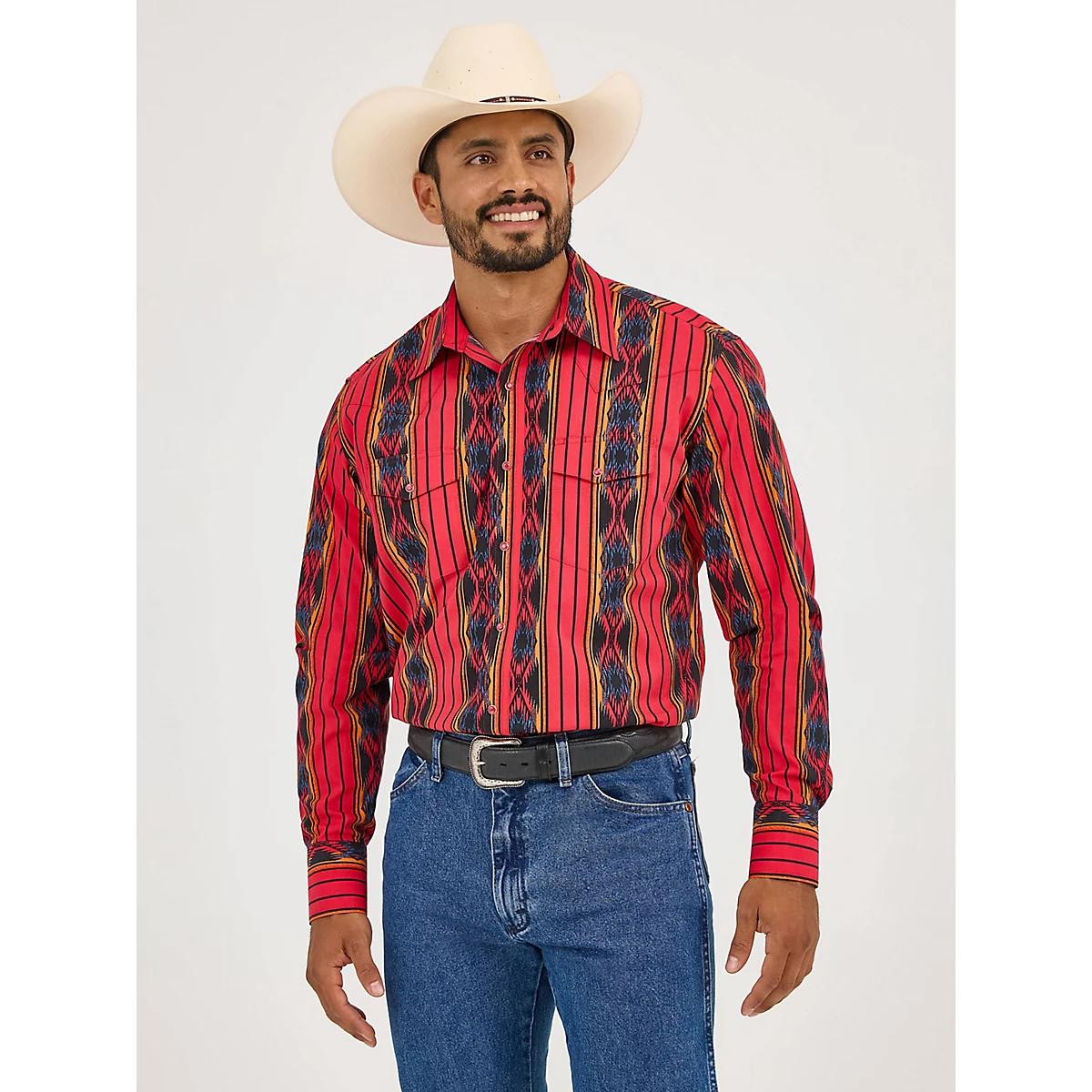 Men's Checotah® Long Sleeve Western Snap Printed Shirt in Ocean Product Image