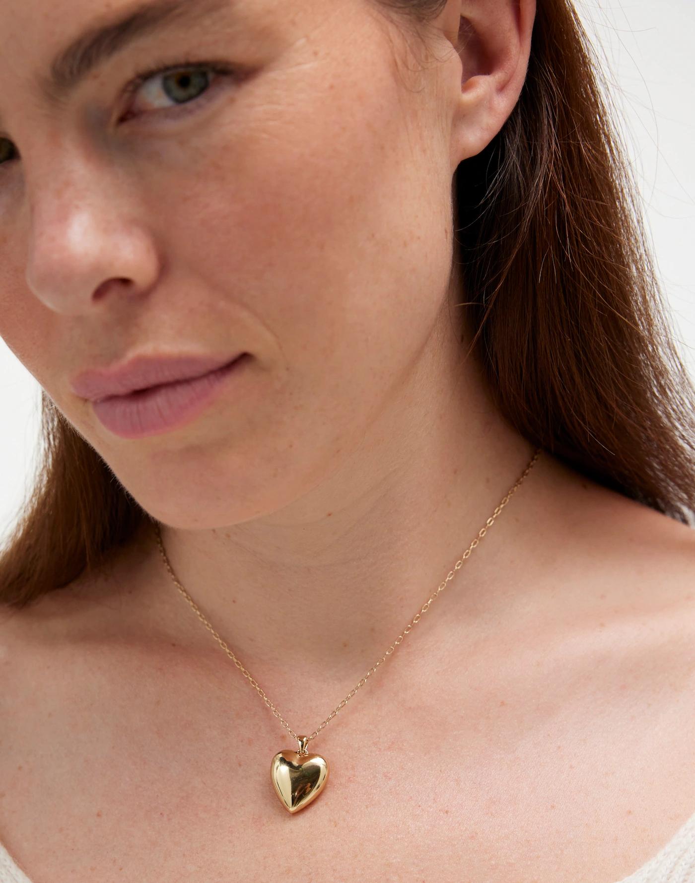 Puffy Heart Pendant Necklace Product Image