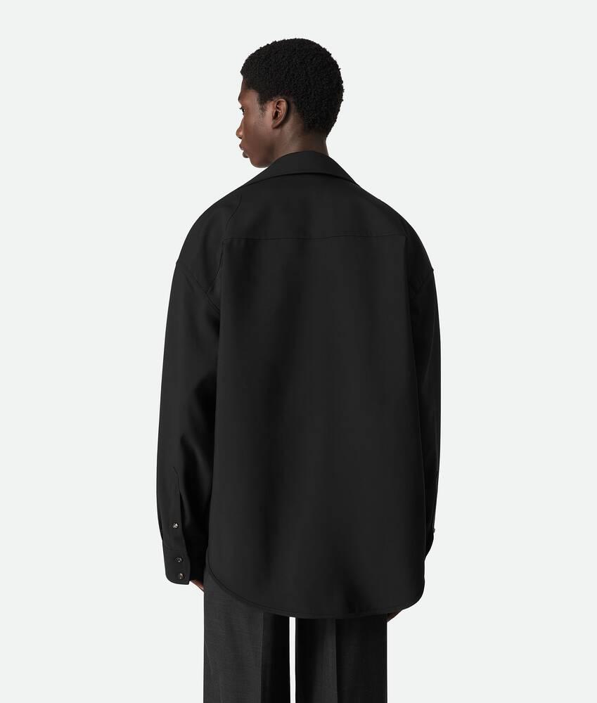 Men's Light Wool Shirt in Black Product Image