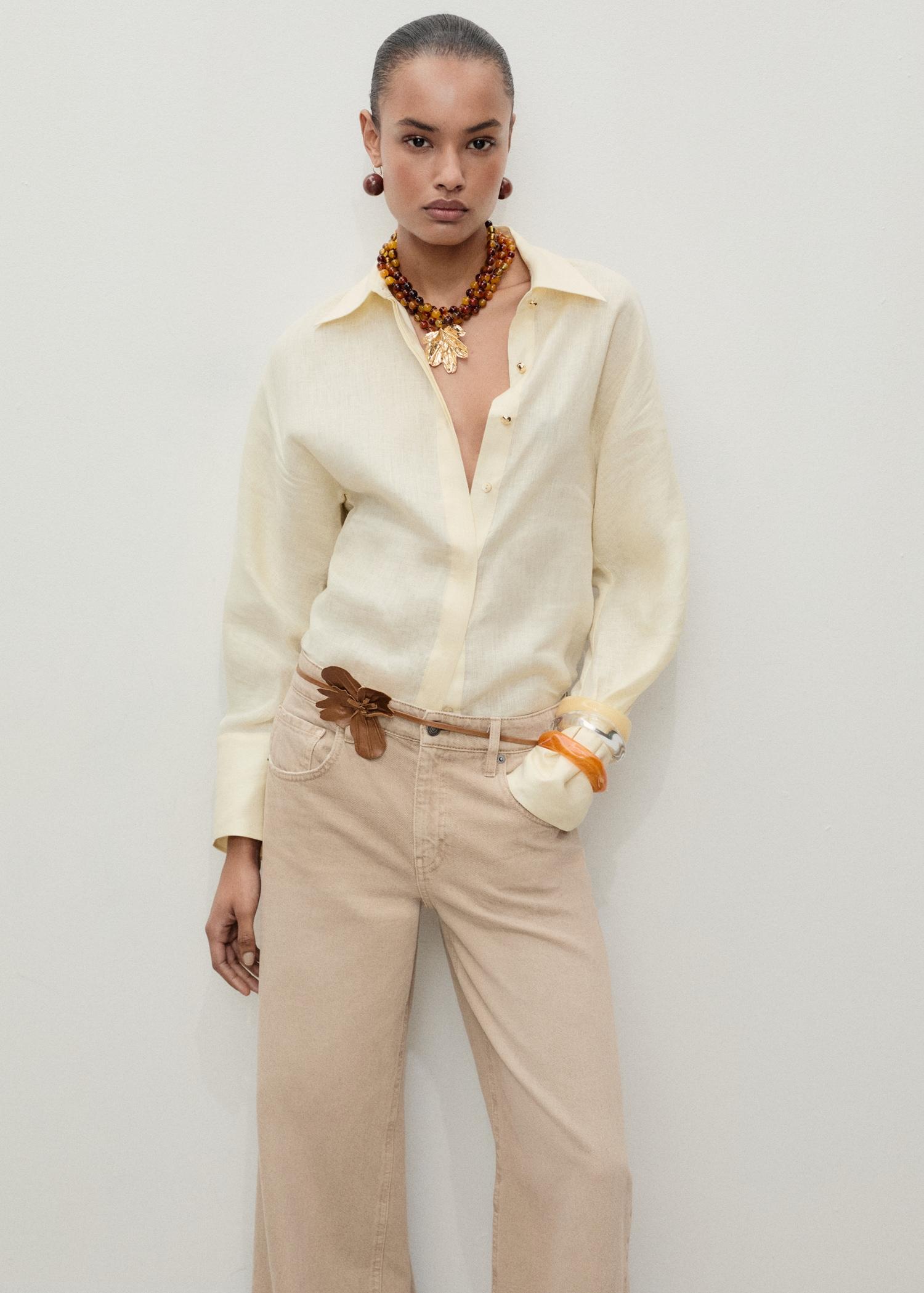 Low waist wide-leg jeans - Women | MANGO USA Product Image