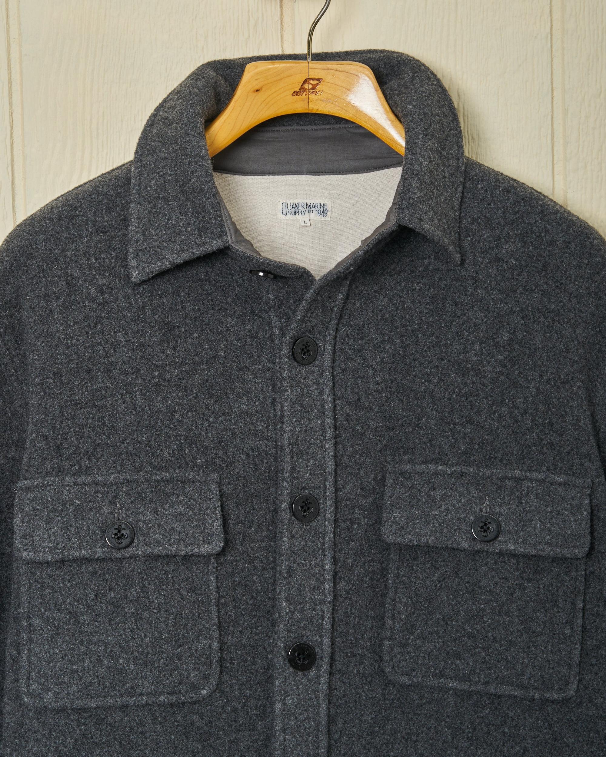 CPO Shirt Jacket in Charcoal Wool Product Image