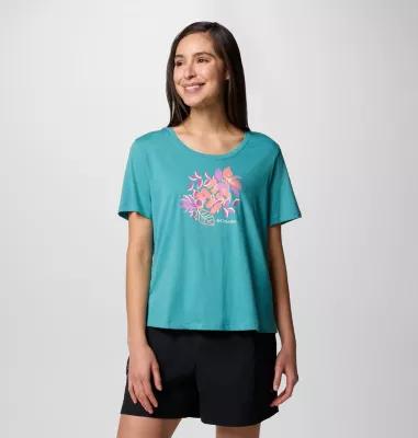 Columbia Women's Ruby Springs Graphic Scoop Neck Short Sleeve Shirt- Product Image