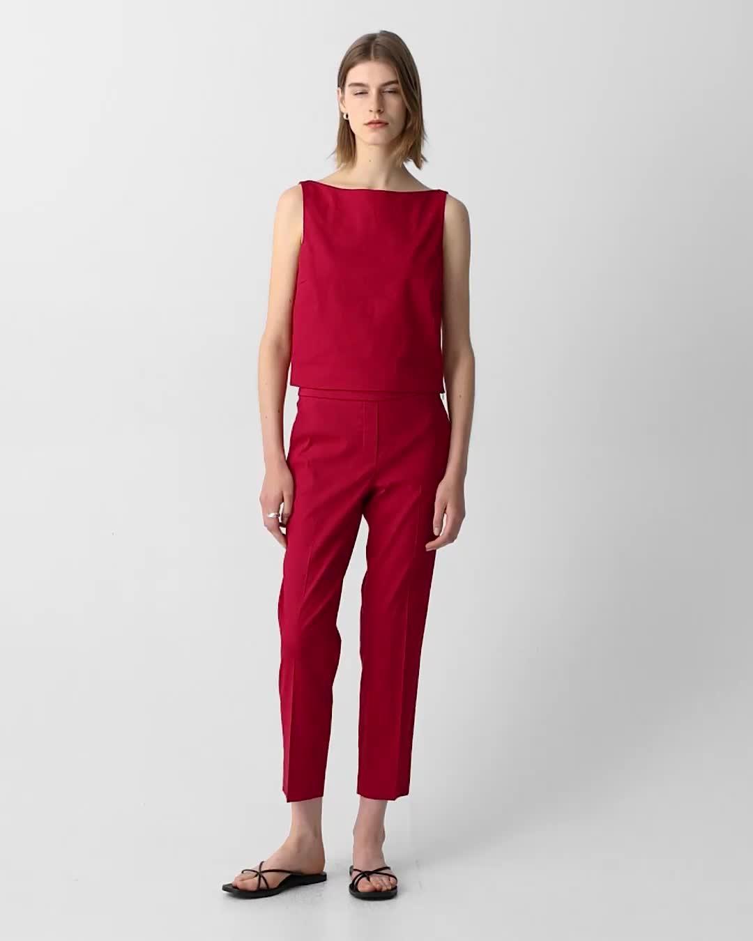 Good Linen Sleeveless Boatneck Top | Theory Product Image