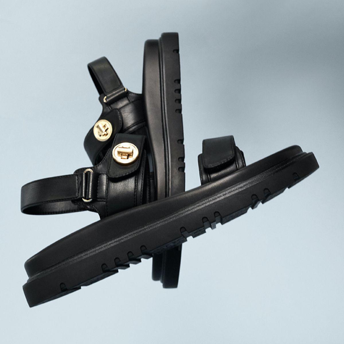 Linette Black Women's Footbed sandals | ALDO US Product Image