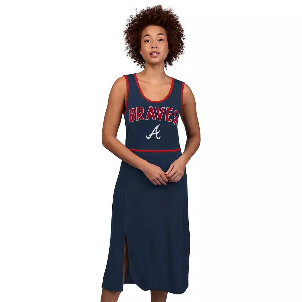 Women's G-III 4Her by Carl Banks Navy Atlanta Braves Center Field Maxi Dress,  Product Image