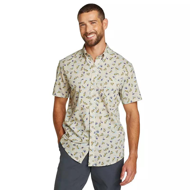 Men's Eddie Bauer Baja Print Short Sleeve Button-Down Shirt,  Product Image