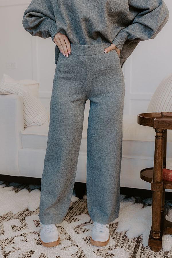 Casual Cues High Waist Knit Pants Product Image