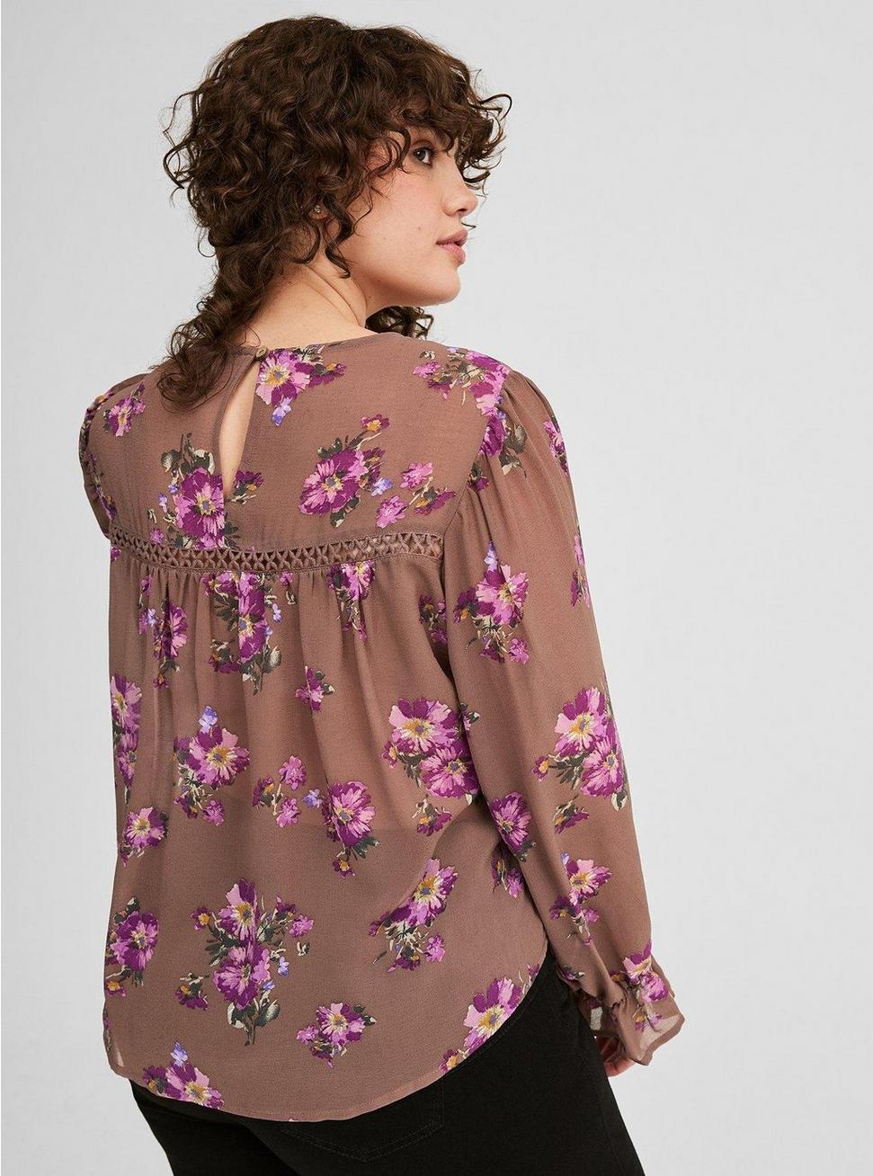 Chiffon Trim Inset Top Product Image