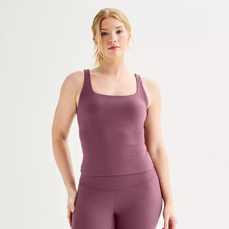 Women's FLX Affirmation Square Neck Tank Top, Size: XS, Antique Red Product Image