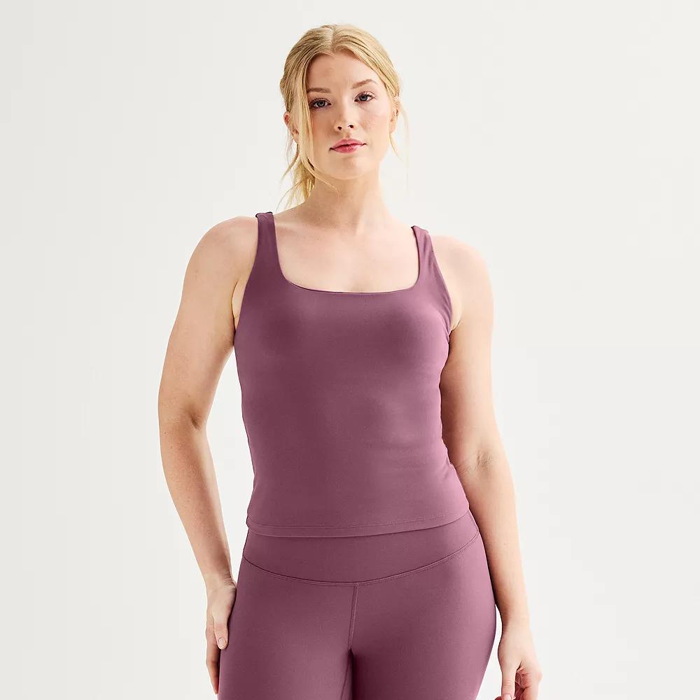 Women's FLX Affirmation Square Neck Tank Top, Size: XS, Antique Red Product Image