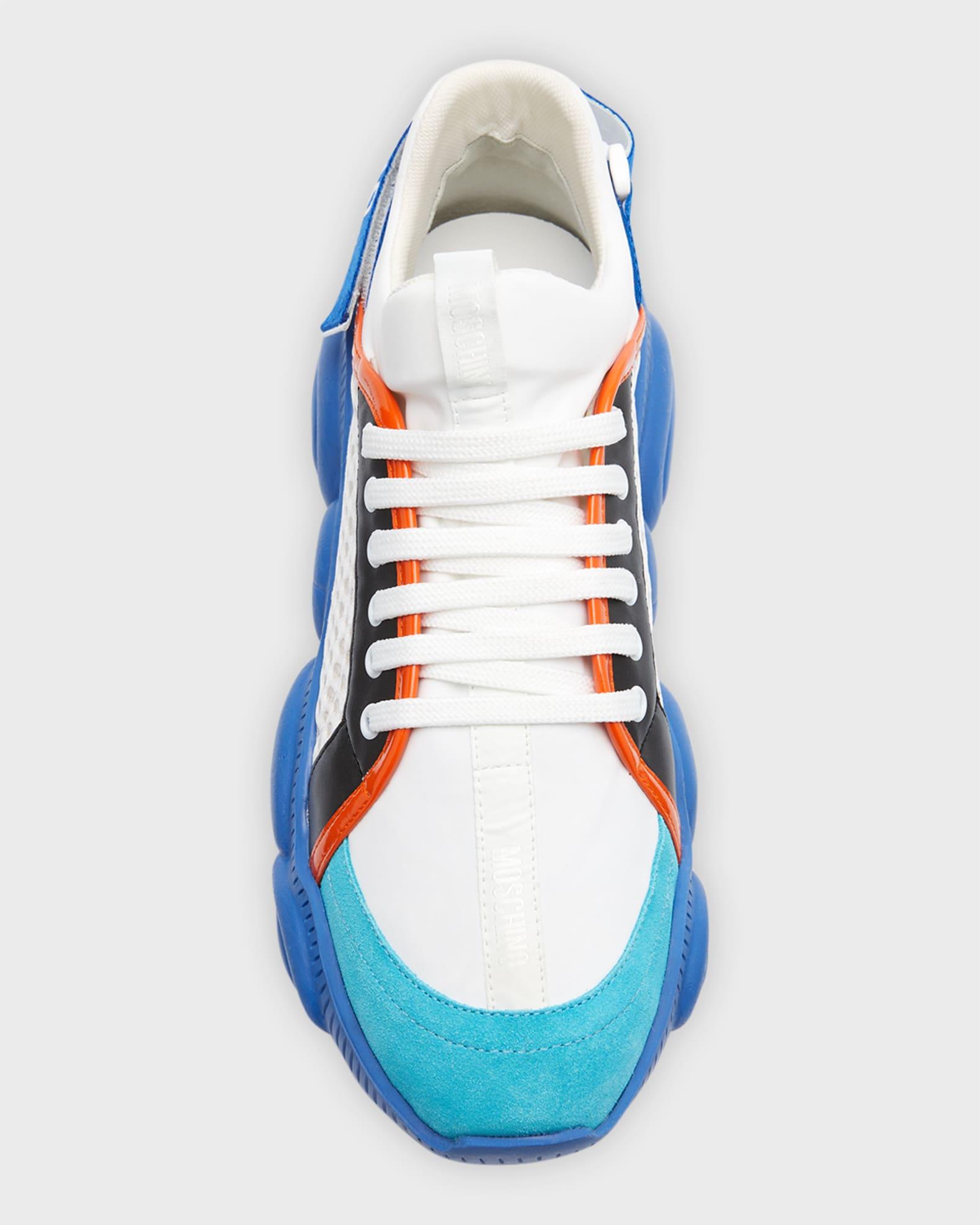 Men's Mixed Media Teddy Low-Top Sneakers Product Image