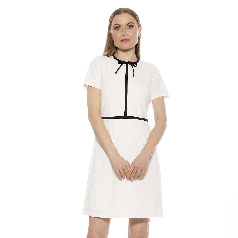 Women's ALEXIA ADMOR Eira Short Sleeve Fit and Flare Dress,  Product Image