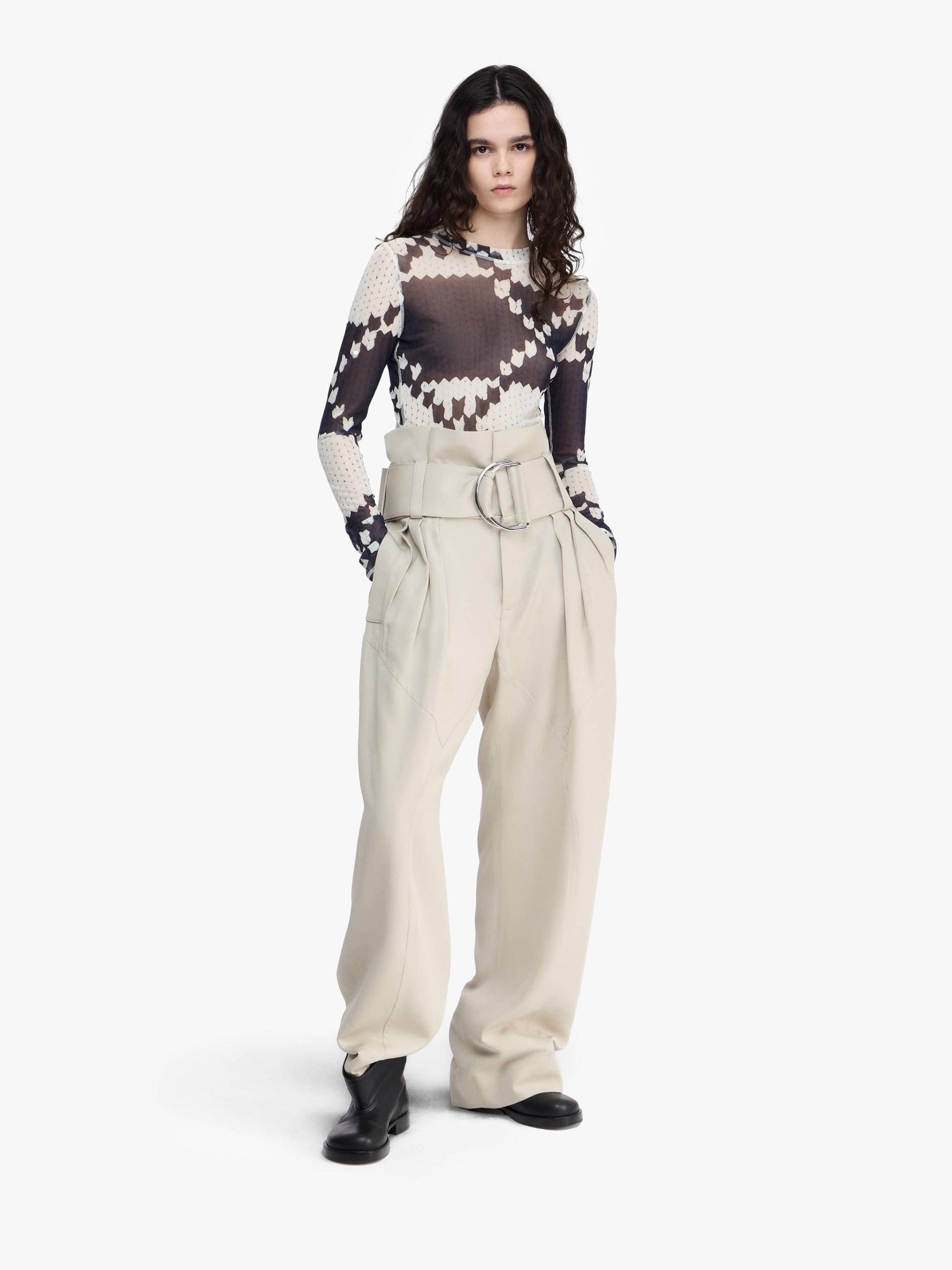 GATHERED WAIST D-RING TROUSERS Product Image