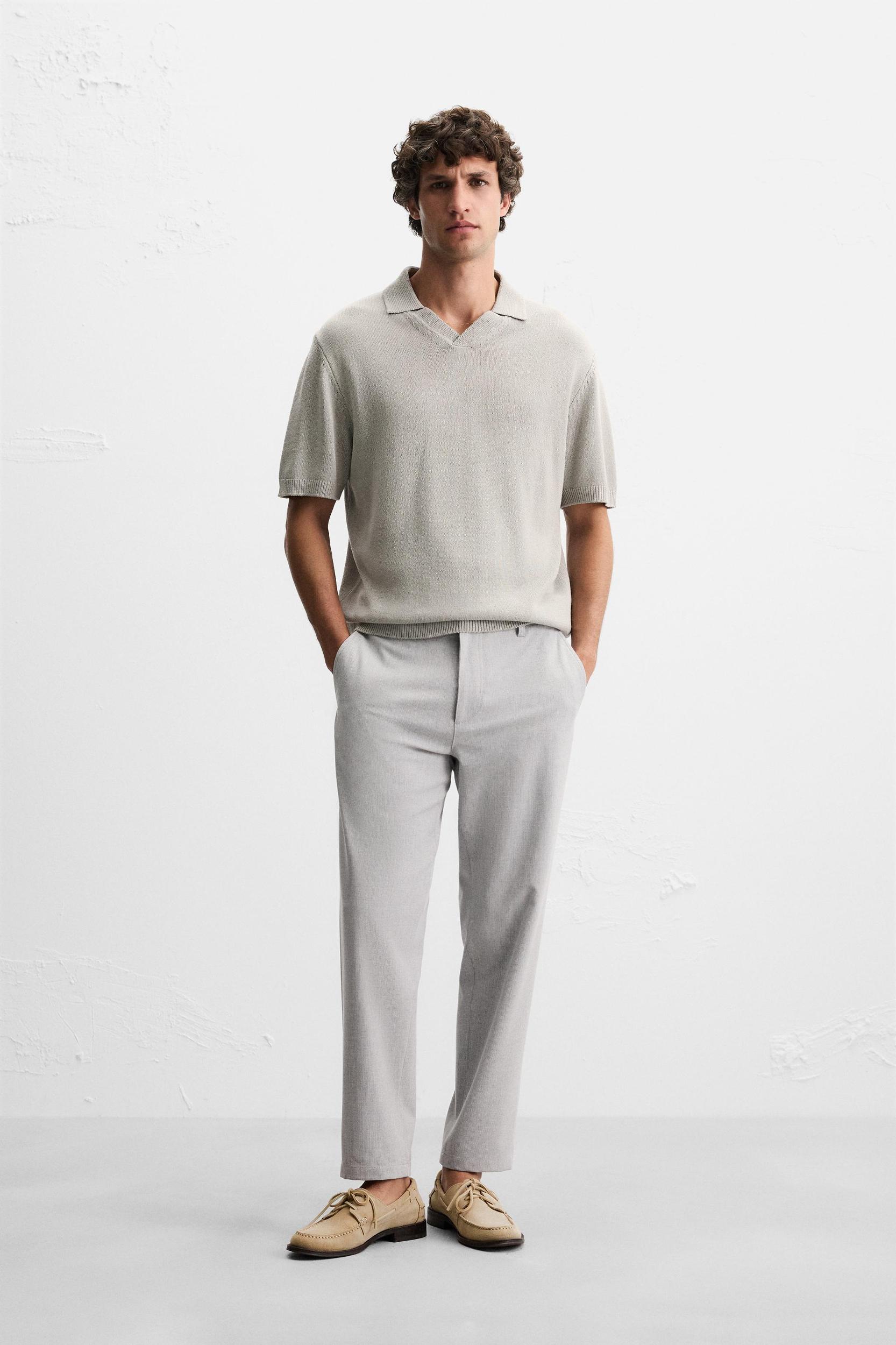 TEXTURED STRETCH PANTS Product Image